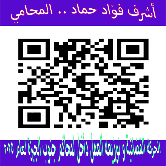 الحركة القضائية لمحاكم جنوب الجيزة 2025 copy